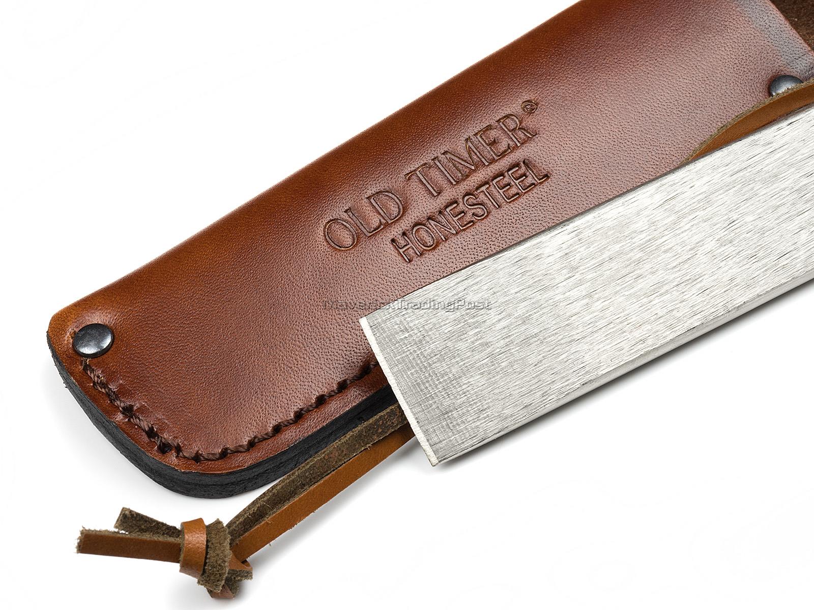 Schrade Old Timer Honesteel Knife Sharpener and Honing Steel Leather