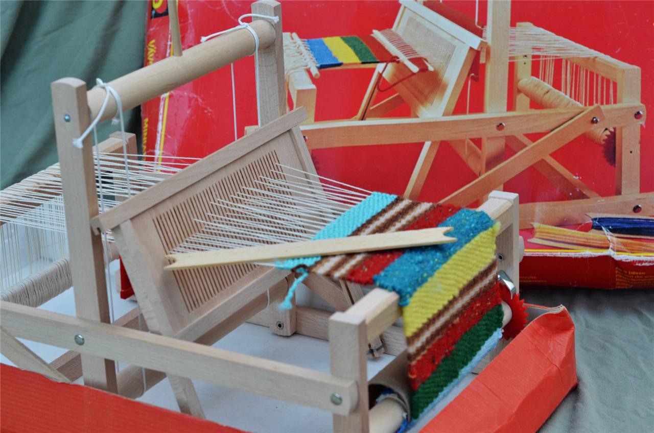 Brio Wood Table Top Weaving Loom Sweden Rigid Heddle Age 5+