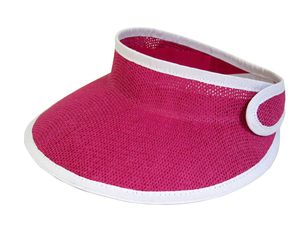 Women's straw sun visor