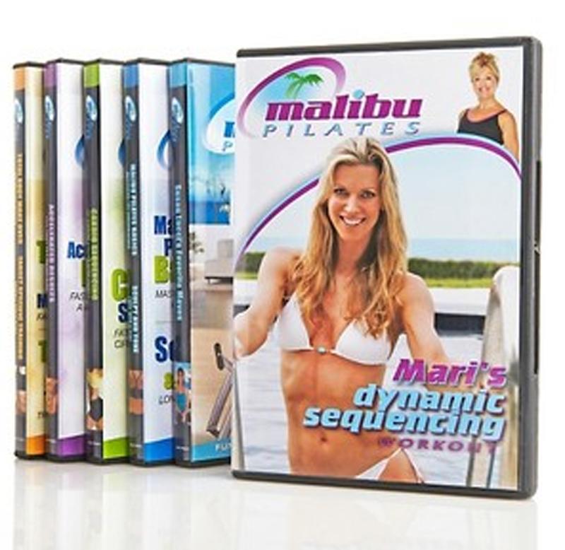 Malibu Pilates Pro Chair Deluxe Sculpting Handles & 7 DVDs Susan Lucci