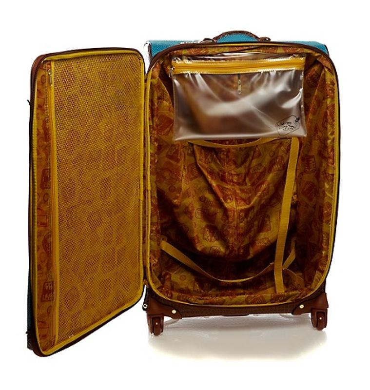 Samantha Brown 28" Tweed CrocoEmbossed Upright Spinners Luggage