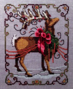 sleigh and reindeer pattern