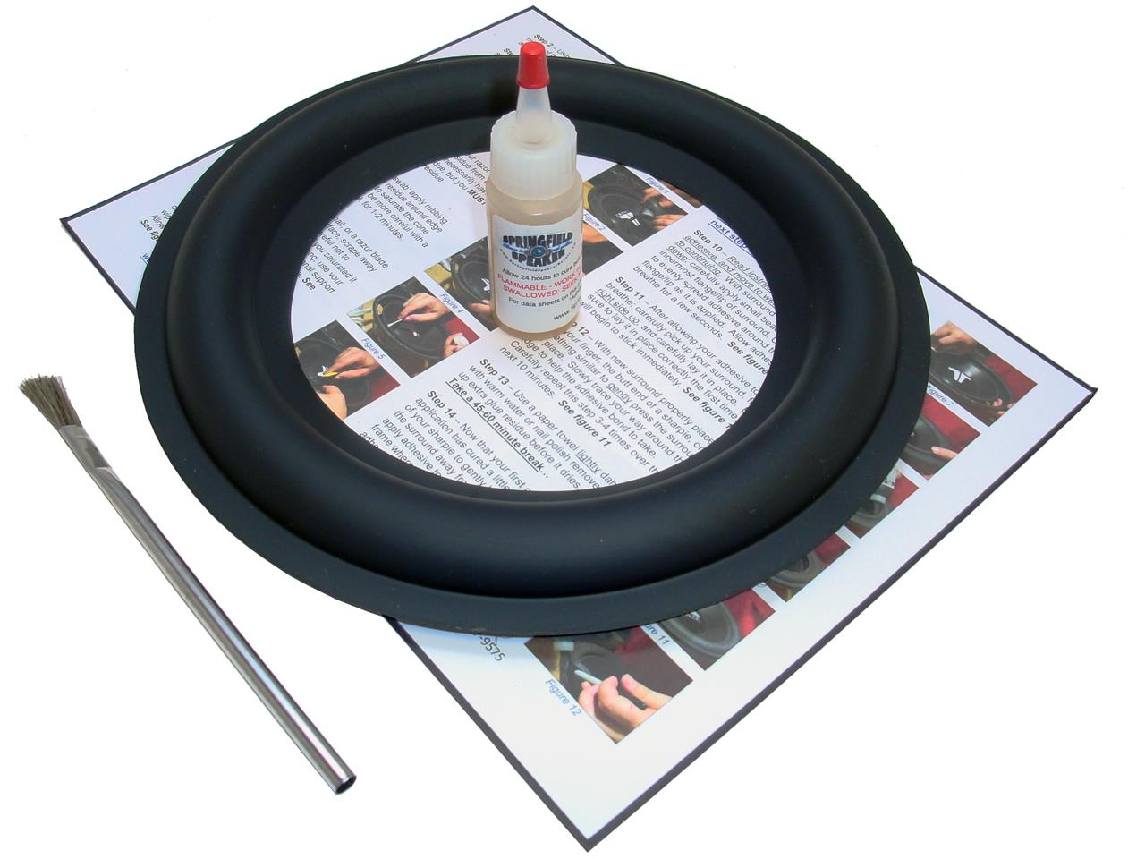 Wide Butyl Rubber 10" Speaker Surround Repair Kit 1WBR10 eBay