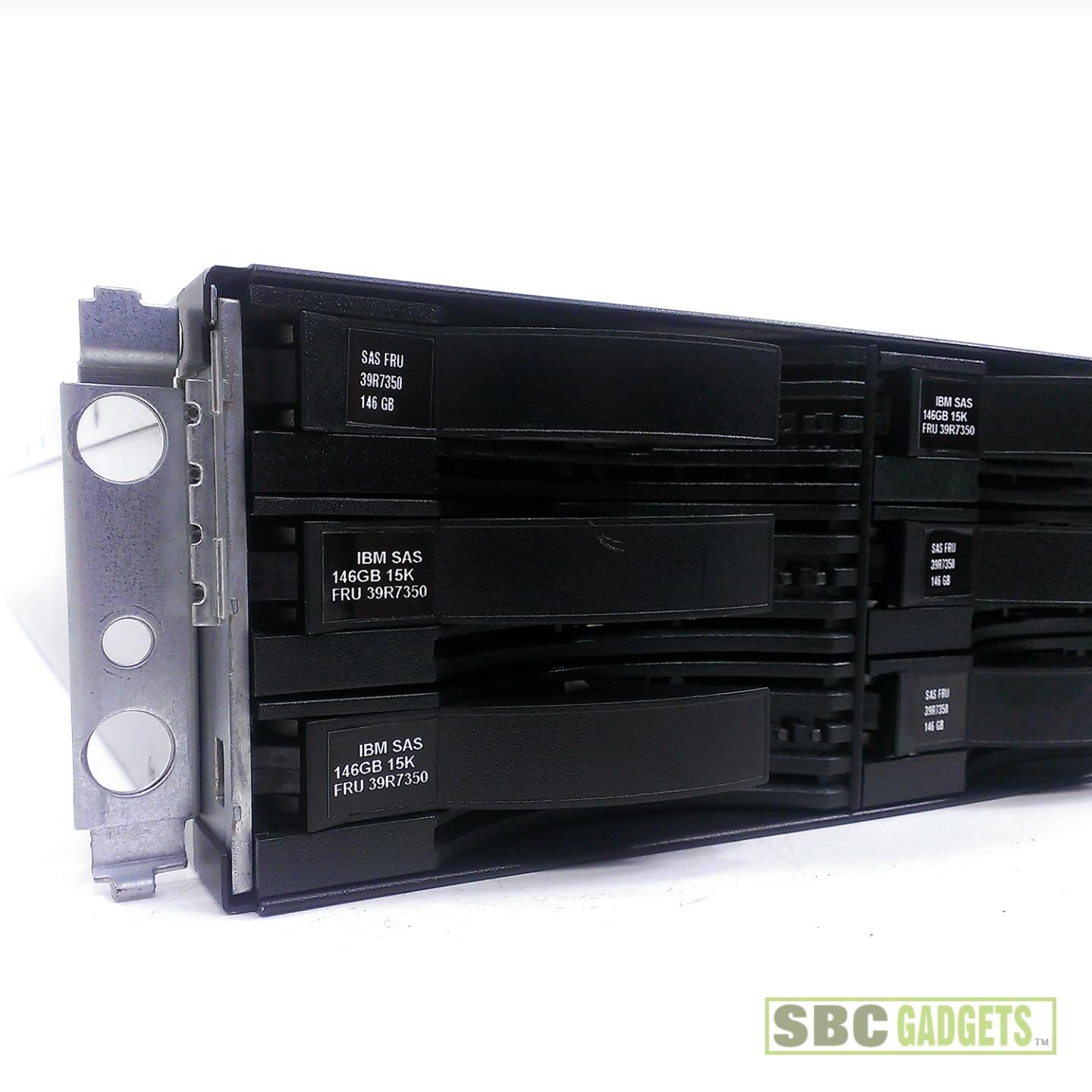 IBM EXP3000 Storage Array (13N1972 39R6545 1727HC1) w/ 12x 146GB Hard