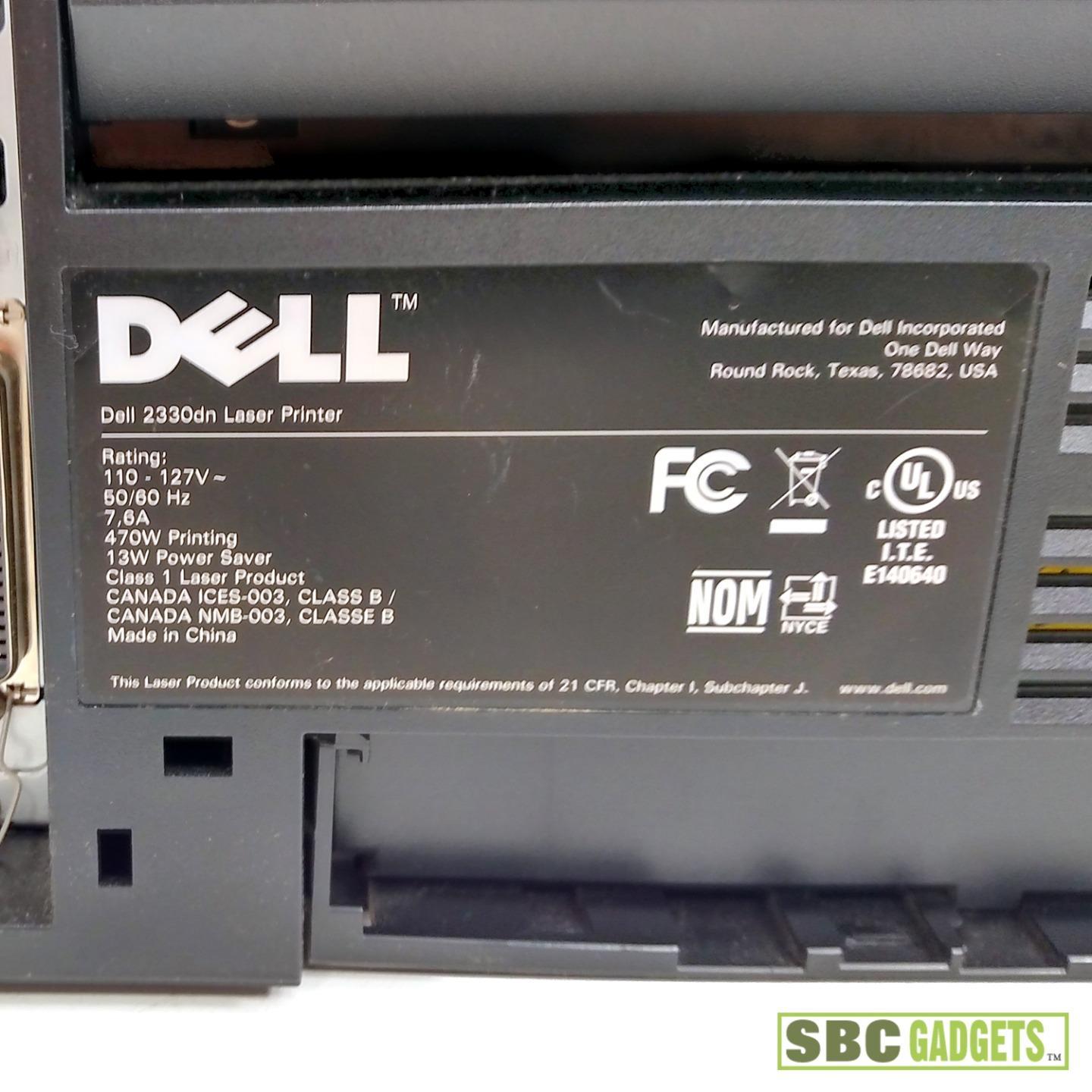 Dell 2330dn Workgroup Laser Printer for Parts and Repair