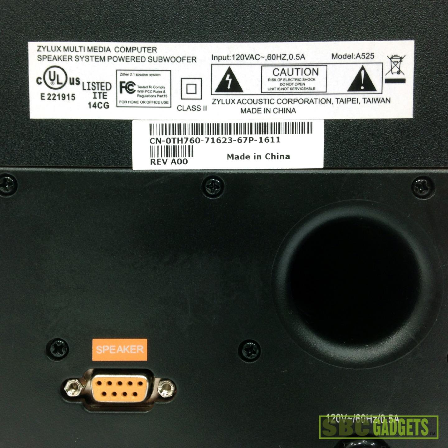 Dell Zylux Multimedia 2.1 Computer Satellite Speakers w/ Subwoofer