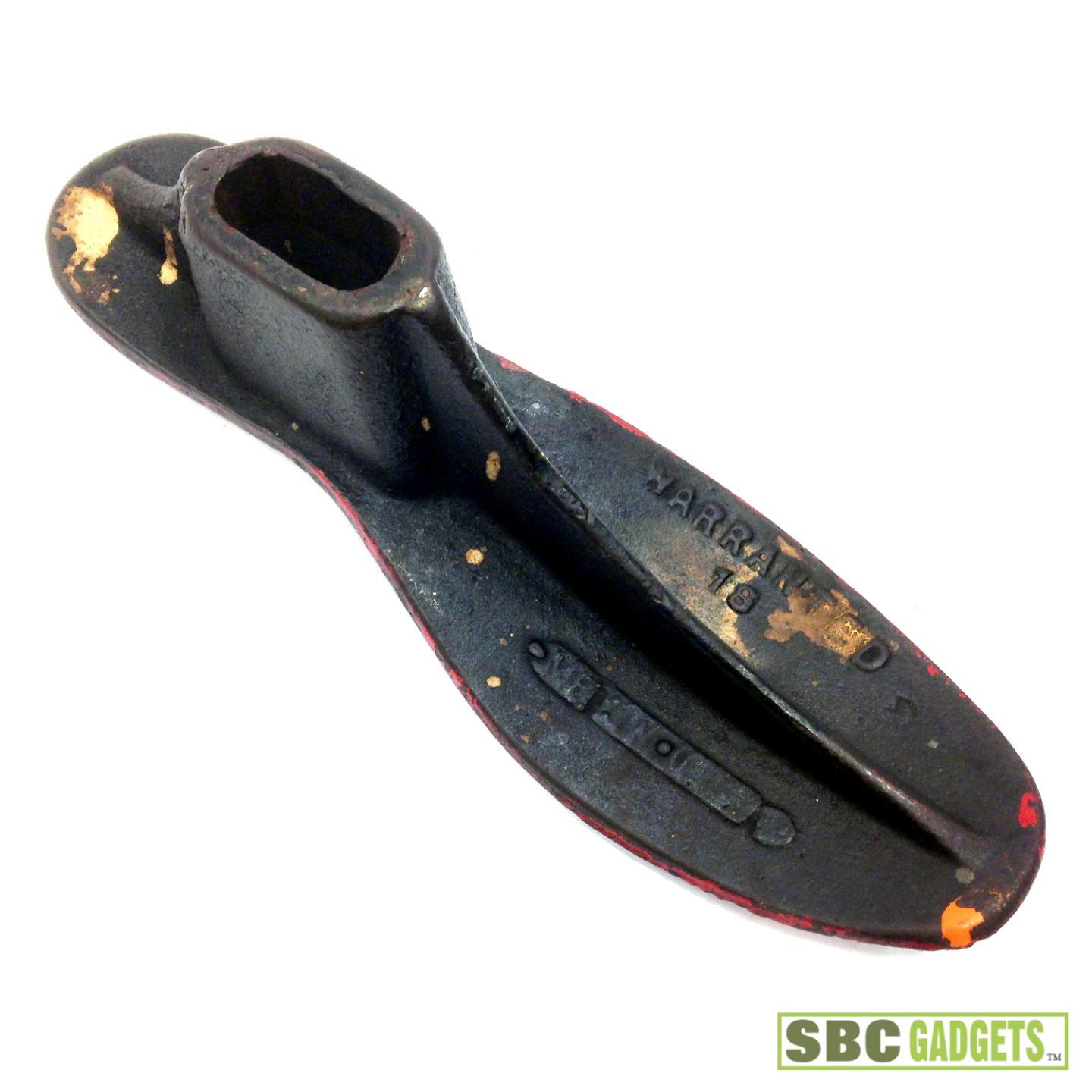 Antique Vintage Cobbler Cast Iron Shoe Repair Stand w/ 2 Antique Vintage Cobbler Cast Iron Shoe Repair Stand w/ 2