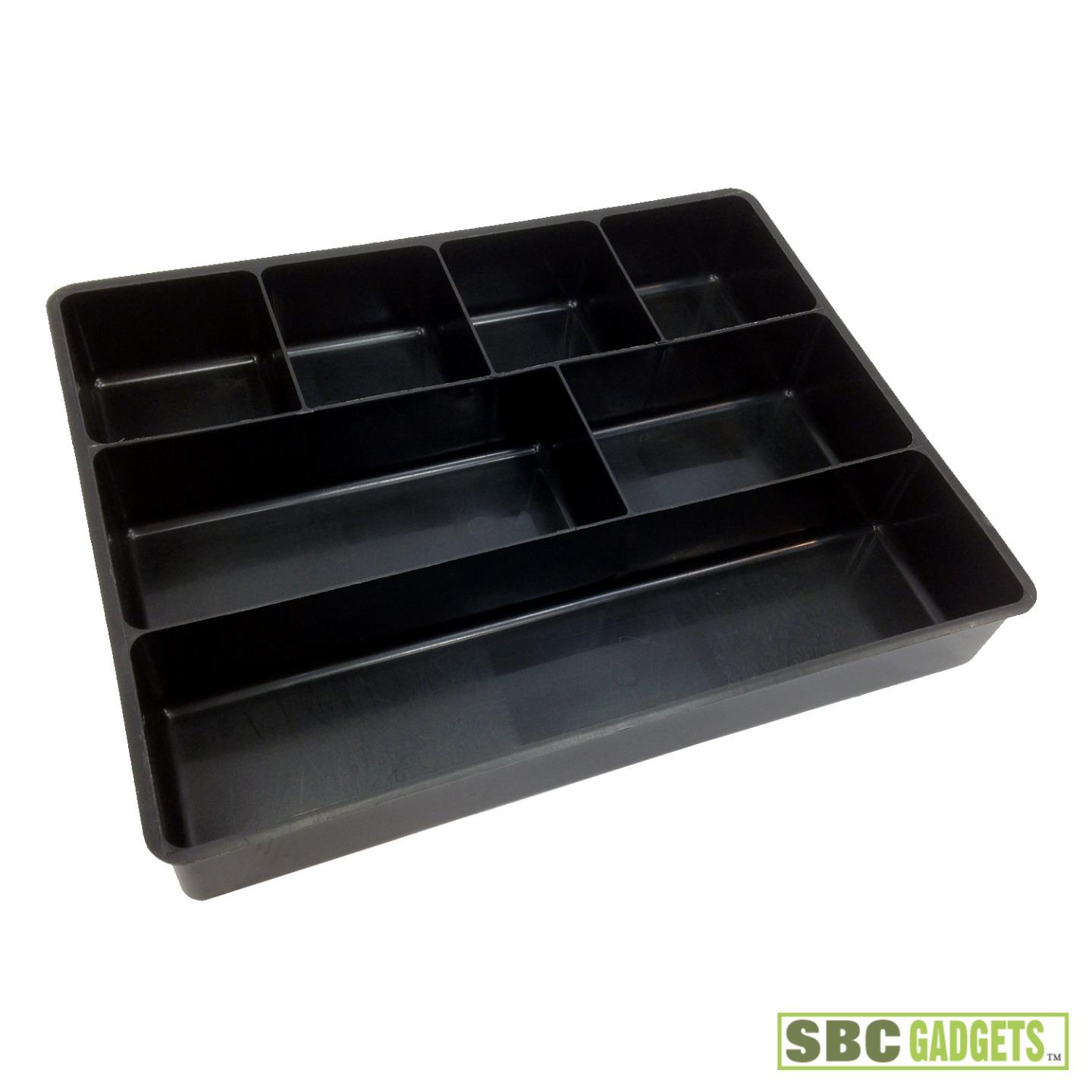 7 Compartment Drawer Organizer Plastic Storage Box Case Bin Tray w