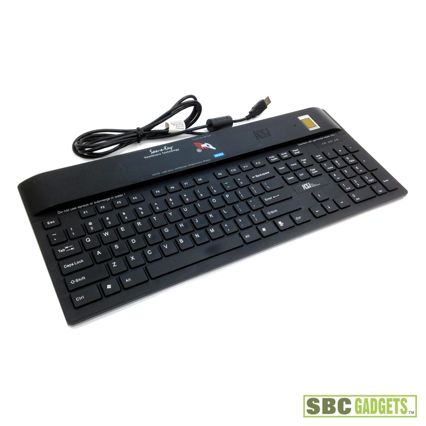 KSI Fingerprint USB Interface Scanner Keyboard Black (P/N KSI1700