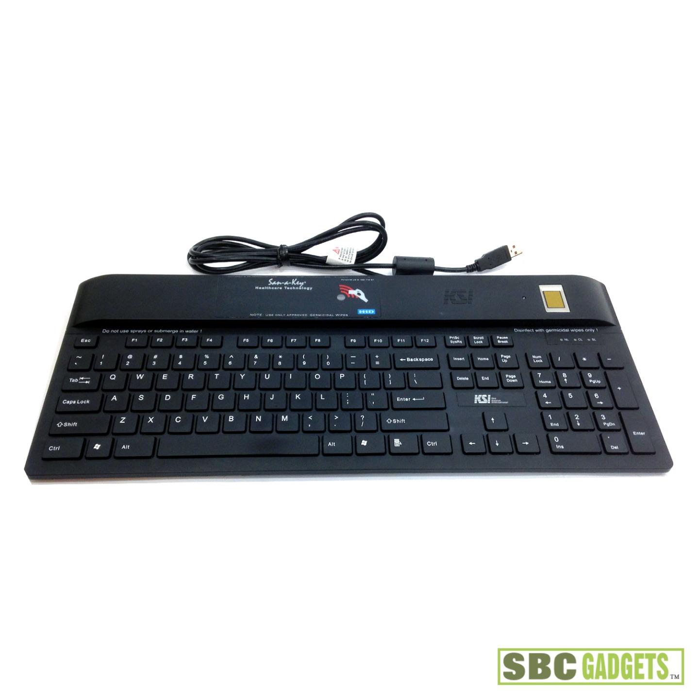 KSI Fingerprint USB Interface Scanner Keyboard Black (P/N KSI1700
