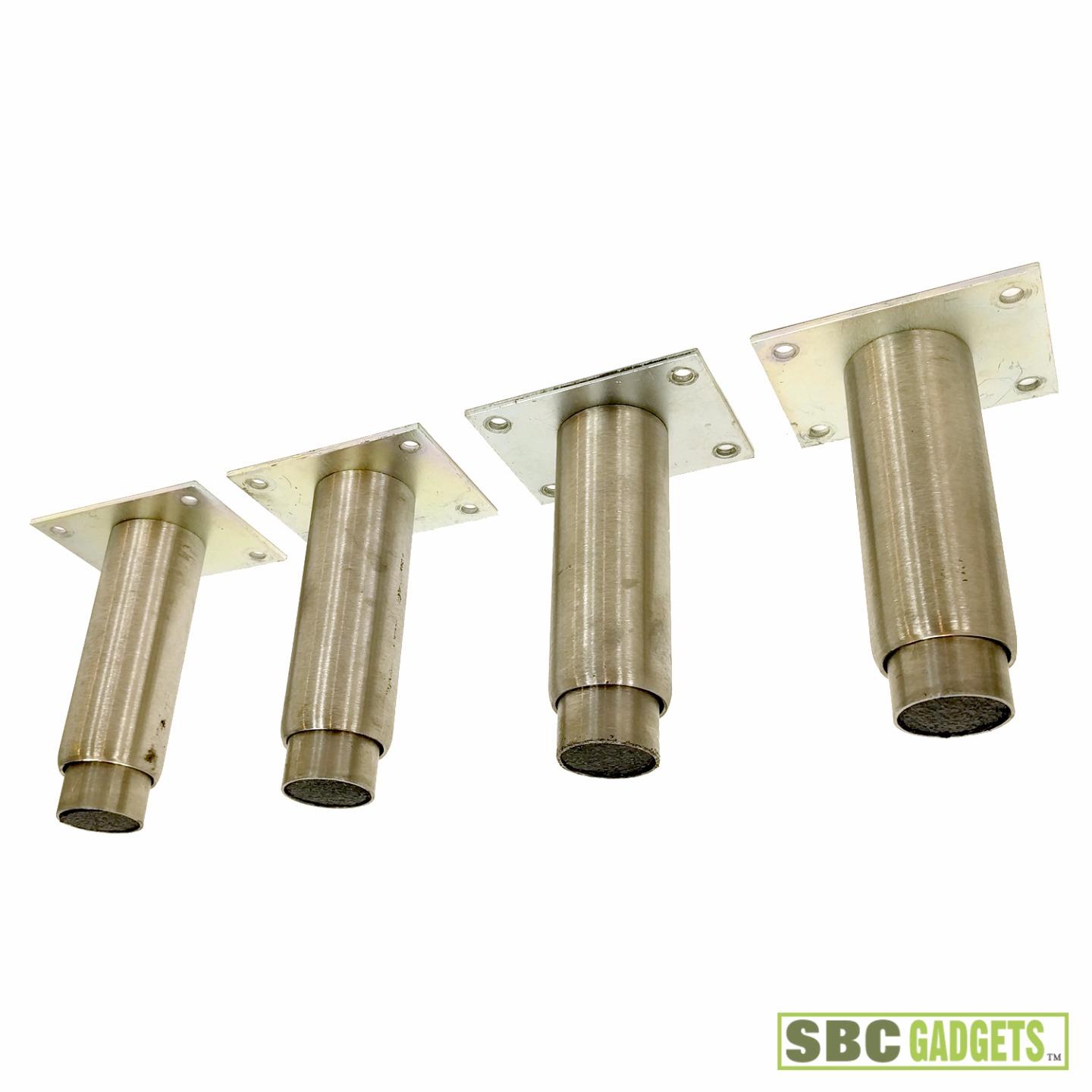 [Set of 4] Stainless Steel Adjustable Leg Leveler, 6"