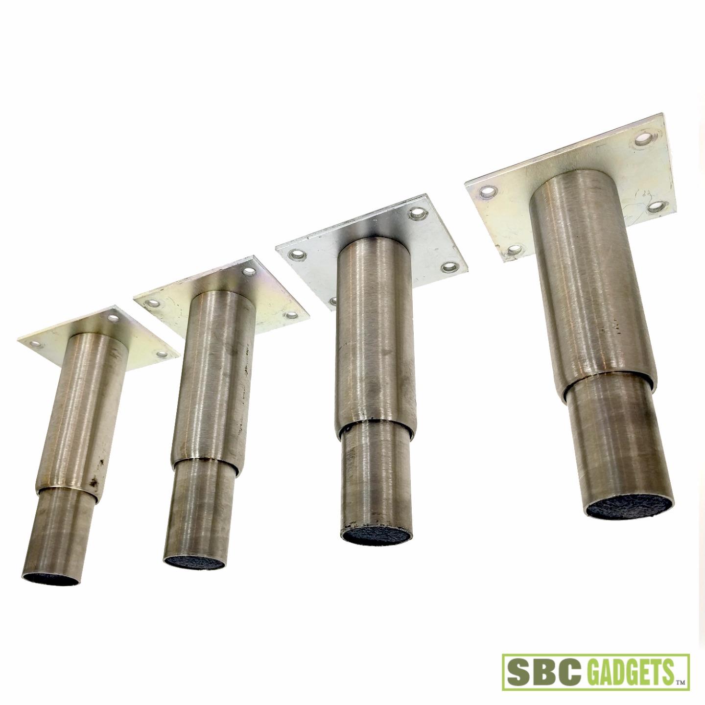 [Set of 4] Stainless Steel Adjustable Leg Leveler, 6"