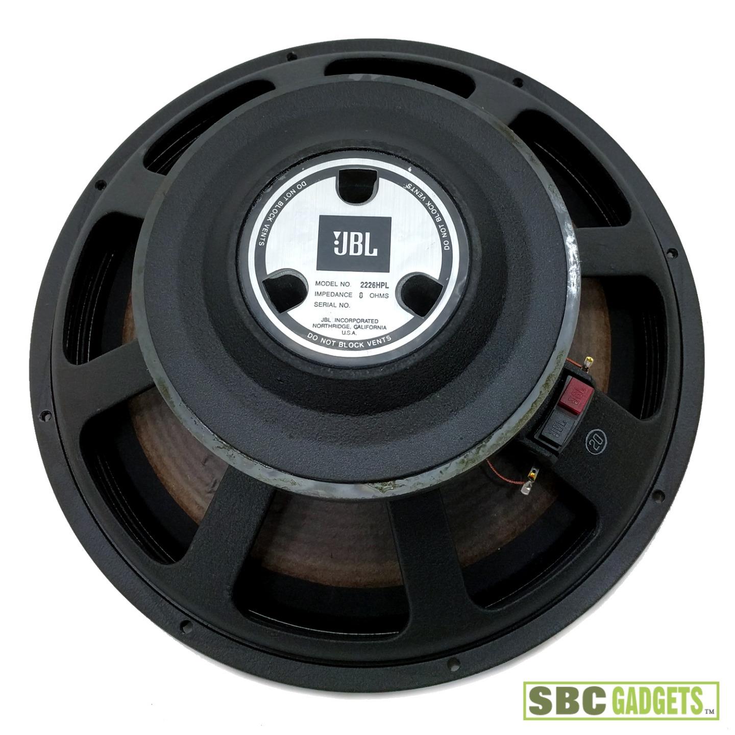 JBL 15" Professional Woofer Subwoofer, 8 ohms (Model 2226HPL) eBay