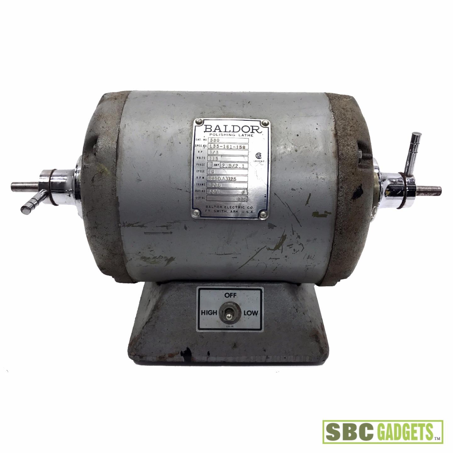 Baldor Dental Laboratory Lathe for Restoration Polishing, 1/3 HP (Model 380)