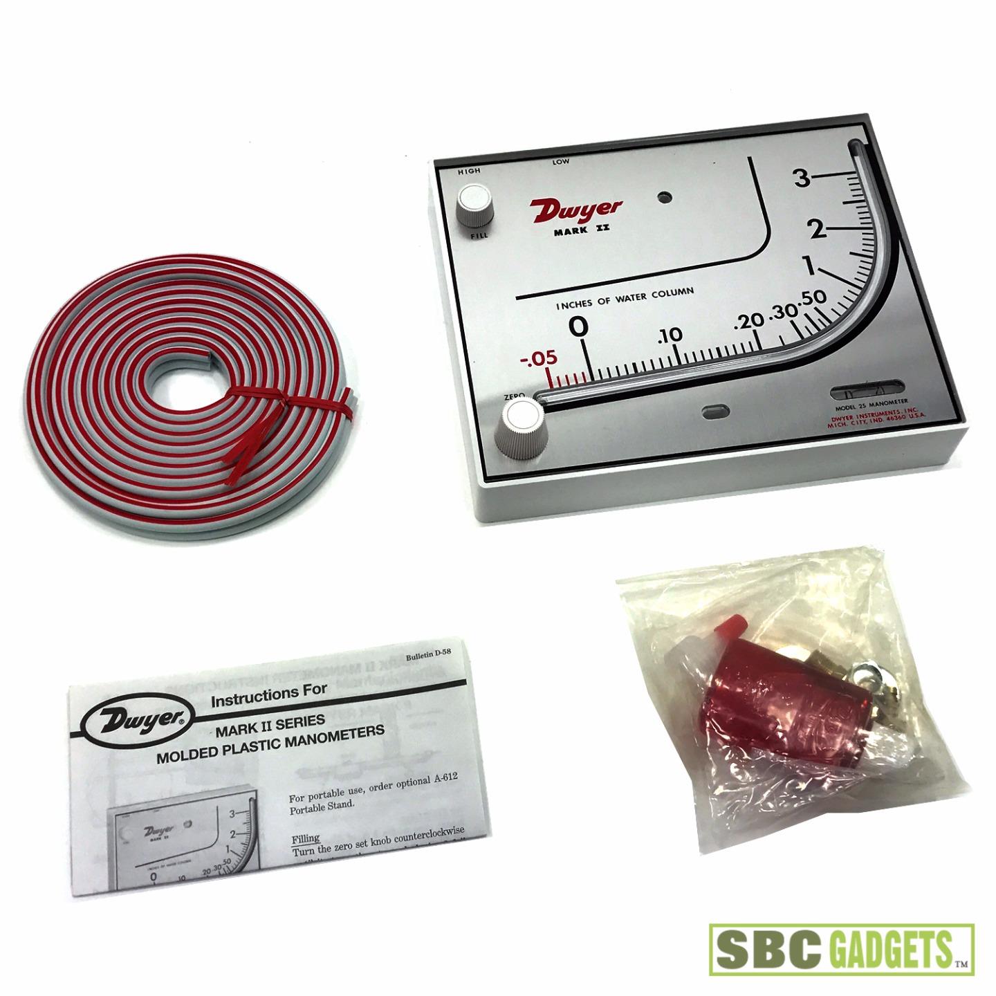 Dwyer Mark II Manometer For HVAC Equipment (Model 25) eBay