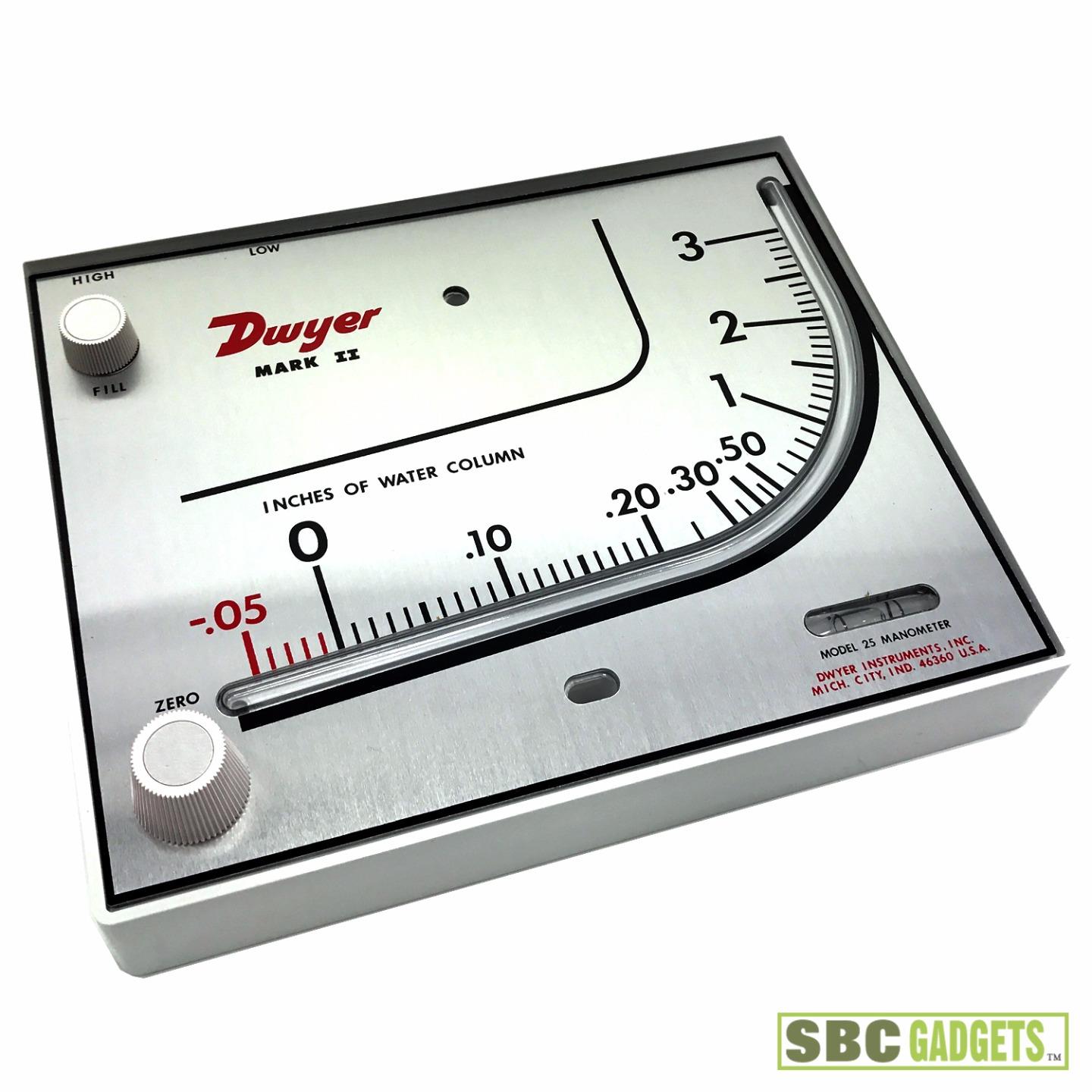 Dwyer Mark II Manometer For HVAC Equipment (Model 25) eBay