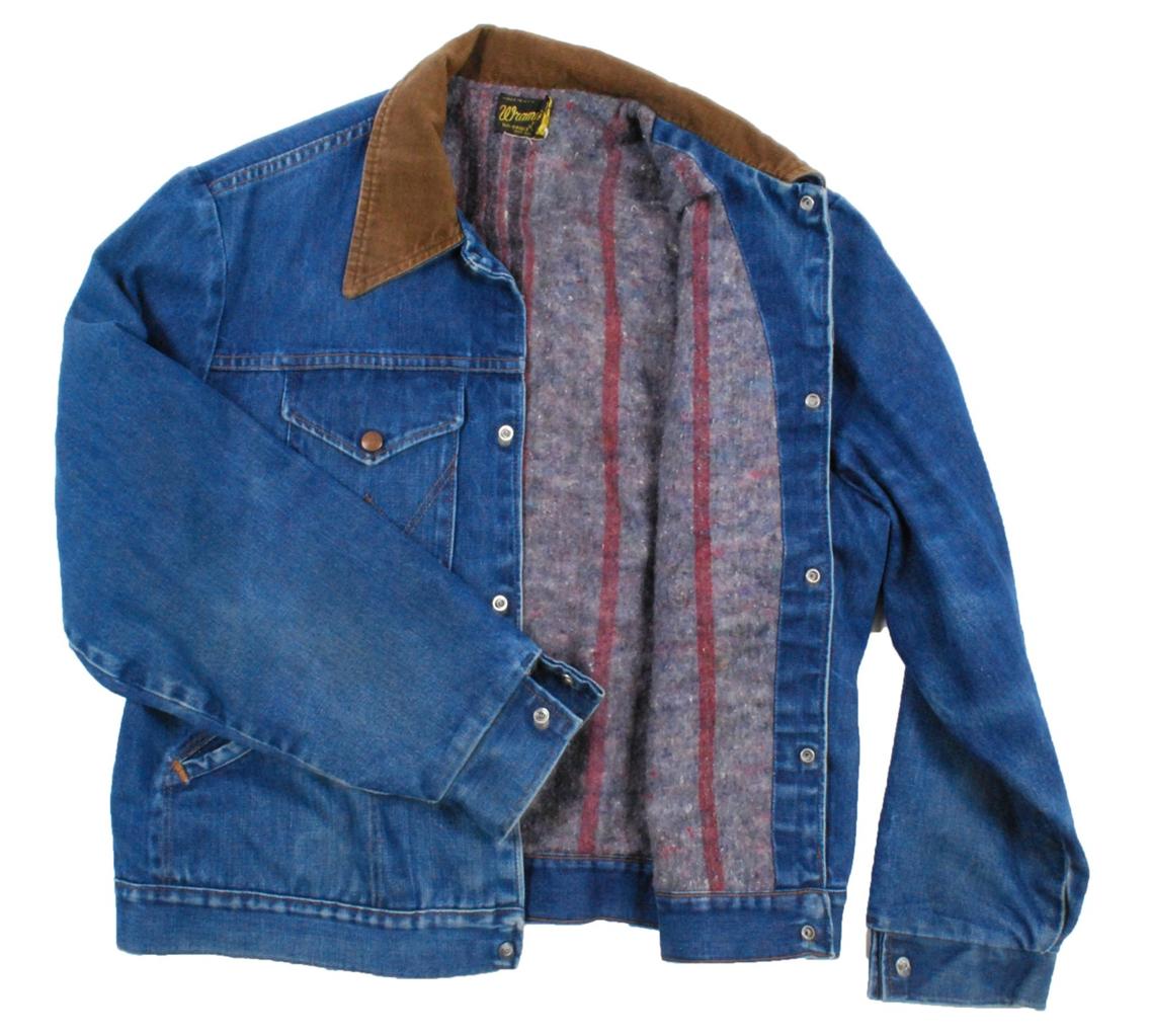 Vintage blanket lined Wrangler denim trucker jacket Large L eBay