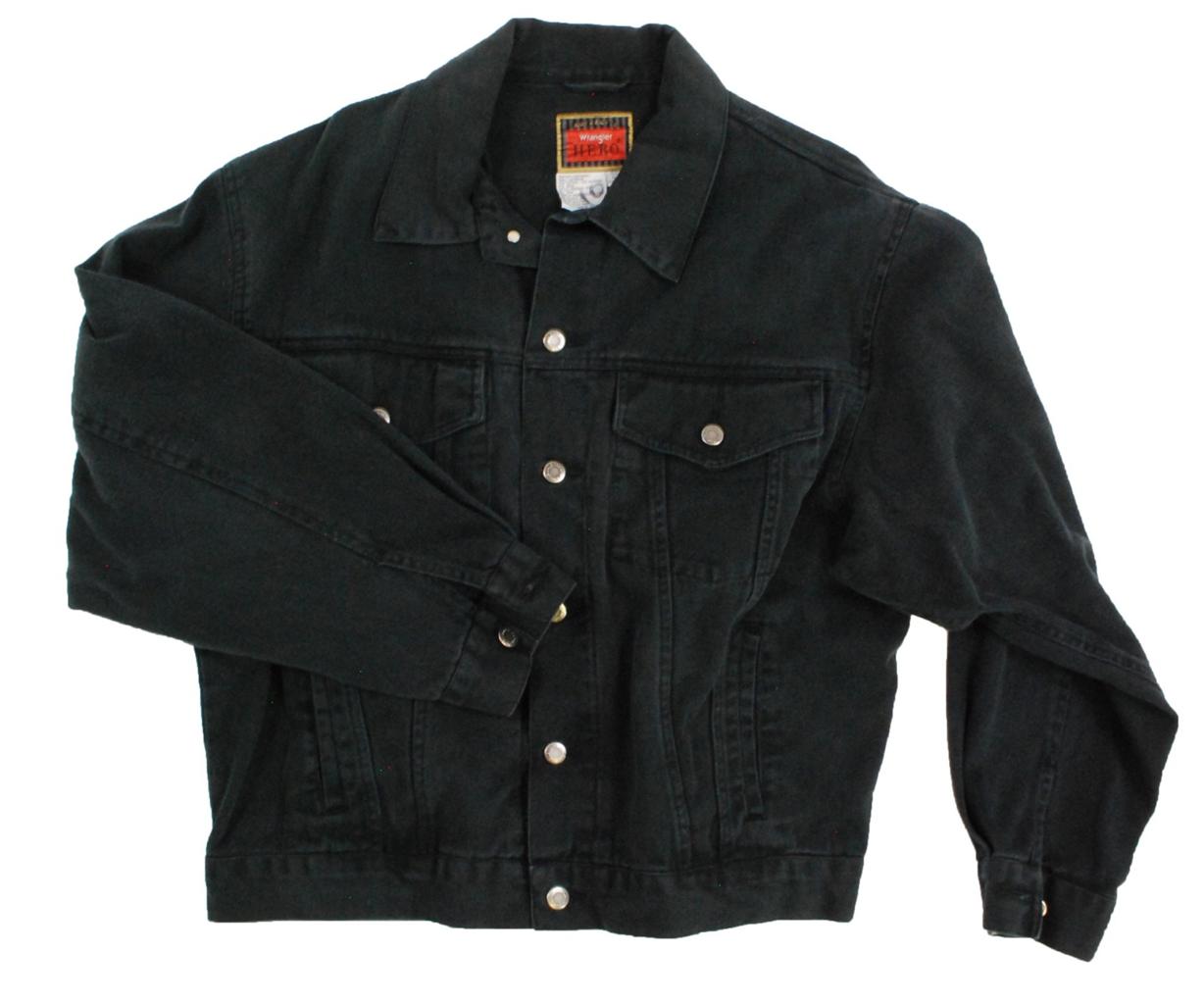 Vintage slouchy black Wrangler Hero denim jacket - Large L | eBay