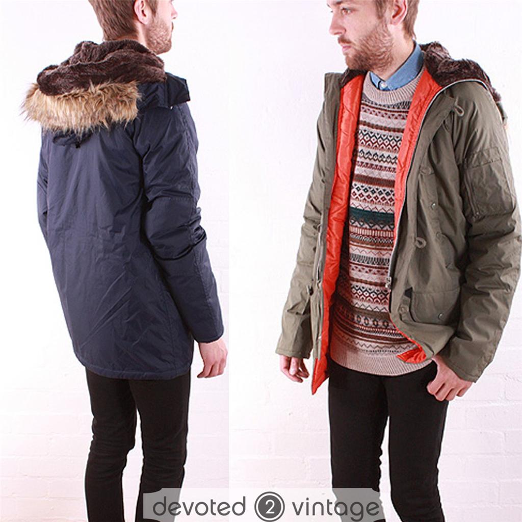 vtg MENS PARKA SNORKEL JACKET WINTER COAT 80s ALL SIZES Vintage 70s Style