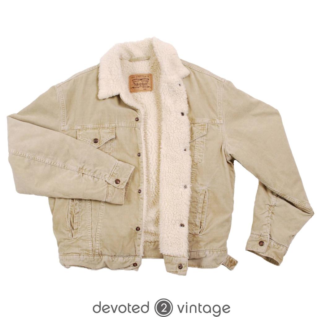 levi sherpa jacket beige