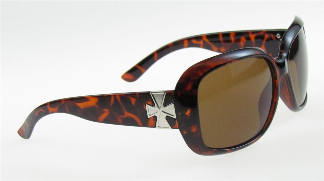 Women's Sunglasses Motorcycle Biker Cross Logo Black Very Nice