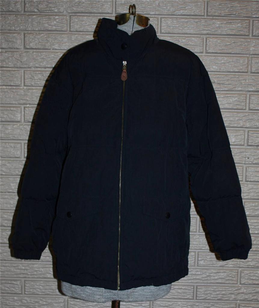 mens black EDDIE BAUER winter parka goose down puffy heavy coat jacket MEDIUM eBay