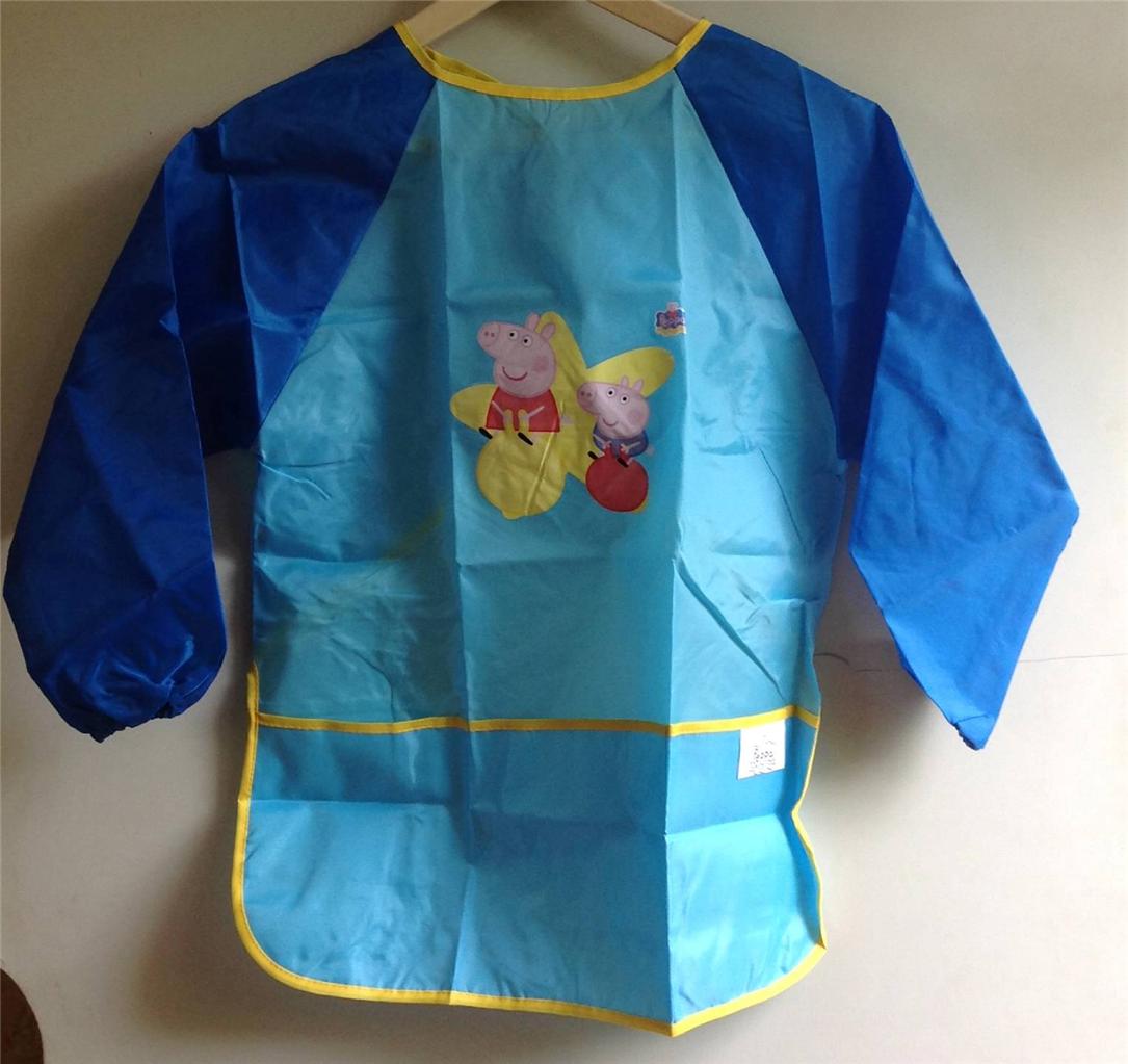 Kids Apron Art Smock Paint Waterproof Long Sleeve New Boys Girls Size 3