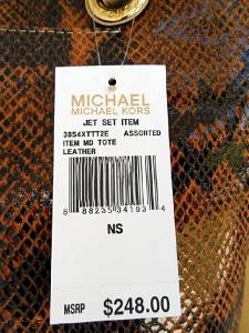 New Michael Kors Jet Set NS MD Tote Brown 