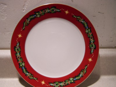 LKNW JC PENNEY HOME CHRISTMAS DINNERWARE SET W/ 6 PLACE SETTINGS ...