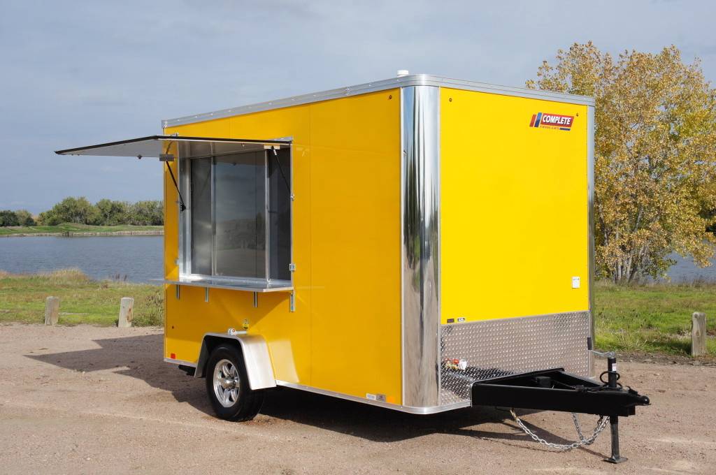 7 X 12 Enclosed Food Truck Concession Trailer: Sinks ...