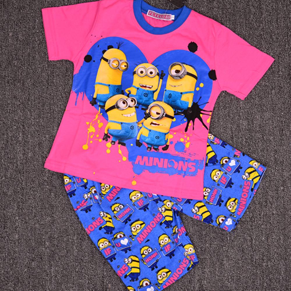 210 Despicable Me Minions Girls Kids Toddler Pajama Pyjamas Sleepwear Set