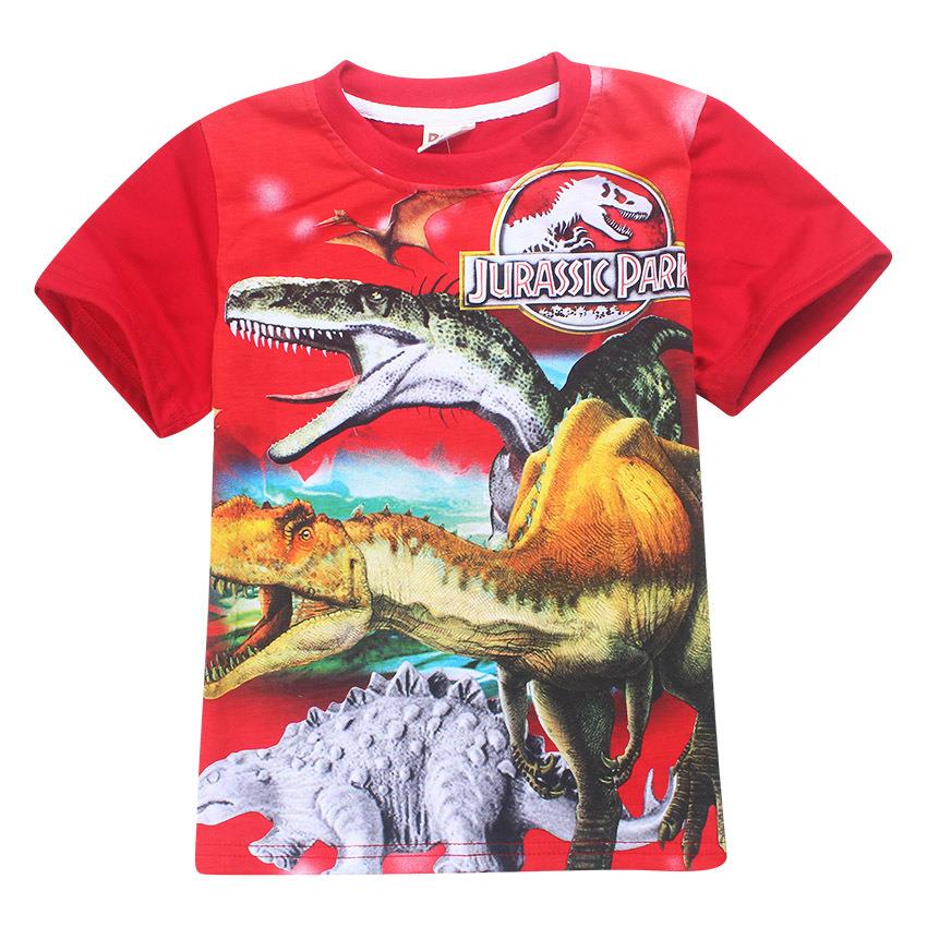 Jurassic Park Dinosaur Boys Children Kids Summer Short Tshirt Tee Top