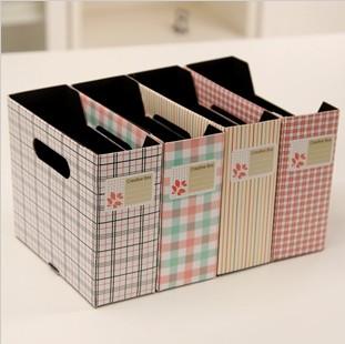 1xDIY Floral Dot Grid Paper Storage Box Desktop Finishing Box Organizer Box - Bild 3 von 4