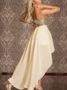cream and gold evening gowns