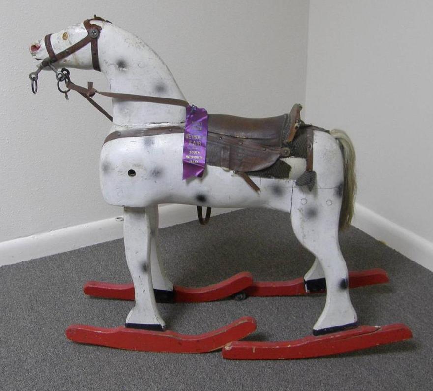 1800's Antique Wooden Toy Horse with 1st Place Ribbon eBay