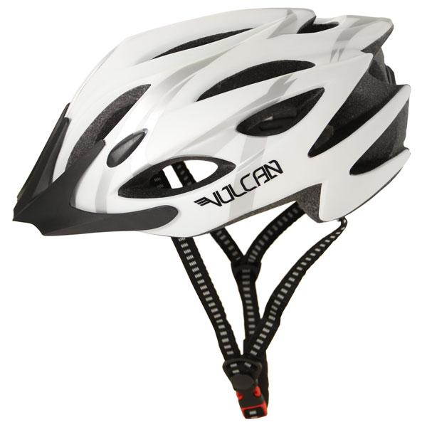 Vulcan Premium Multi Sport White/Silver Matte Bicycle Helmet size