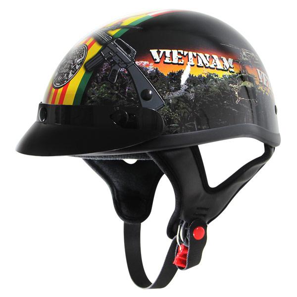 Outlaw Glossy Motorcycle Helmet with VietnamVeteranofAmerica