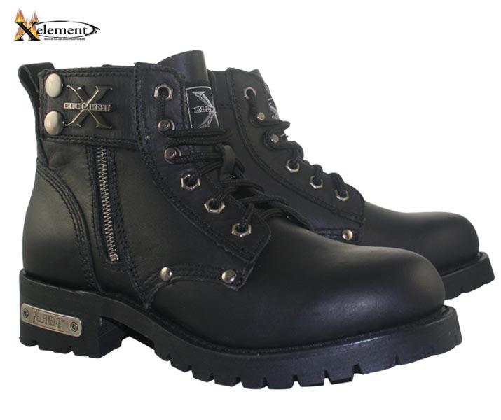 Xelement Advance Men?s Black Lace Up Motorcycle Boots size 10 eBay