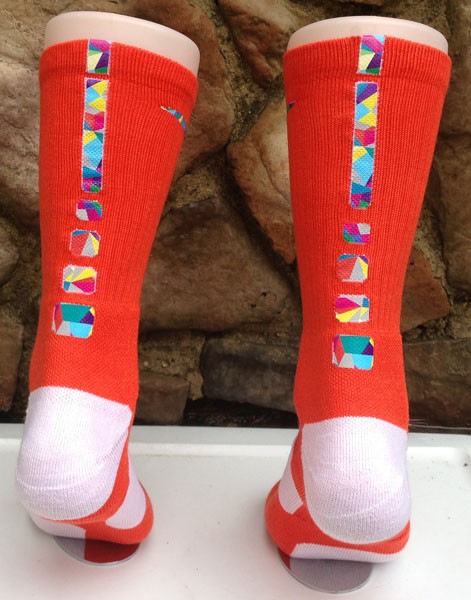 white and orange nike elite socks