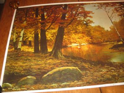 1965 Original Print “Autumn Bronze” By Robert Wood 41" X25" | eBay