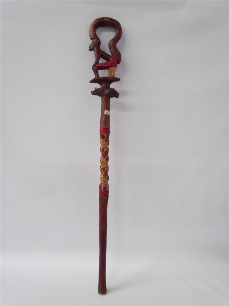 Hand Carved Cane Walking Stick Decorative Made in Kenya 234 eBay