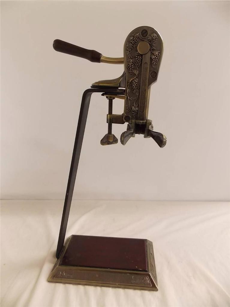 Vintners (?) Reserve Grapes Wine Bottle Opener with Table Stand 212 eBay