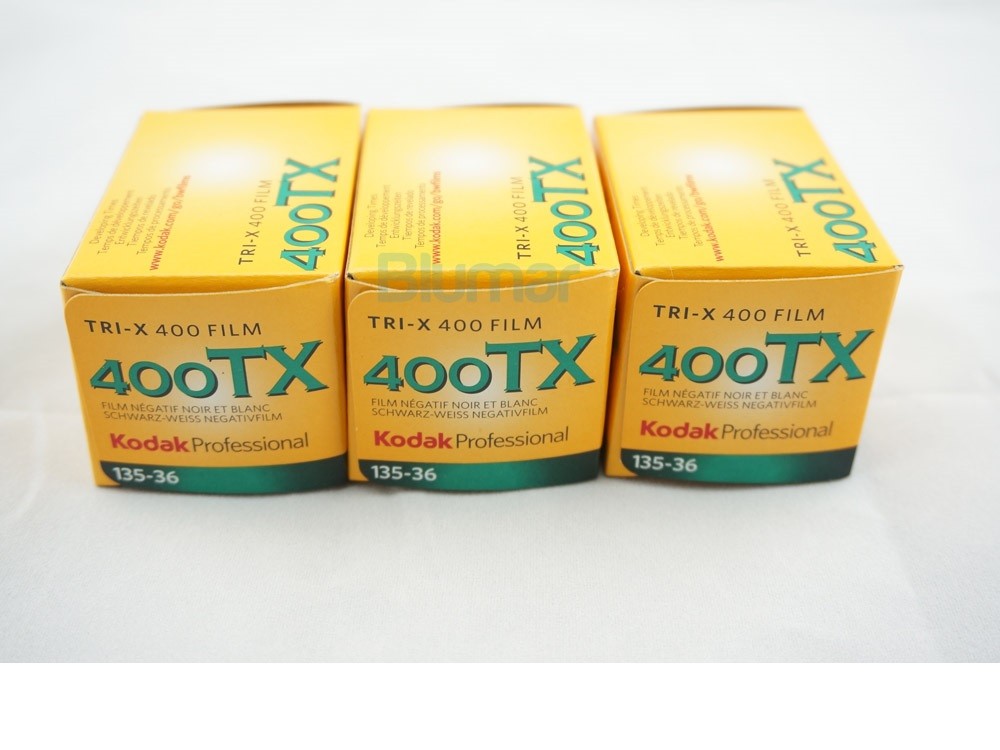 3x KODAK 400 Tri-X 400 TX , KODAK 400TX , B&W NEGATIVE Film 35mm FRESH ...