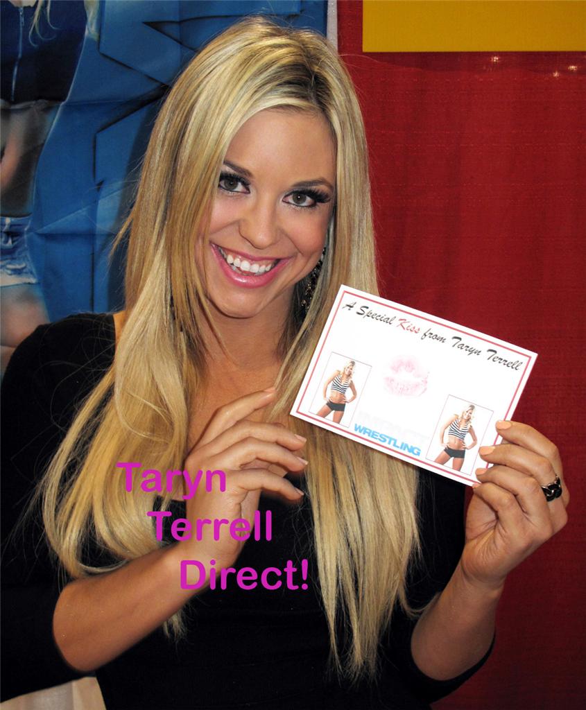 TNA TARYN TERRELL DIRECT! REF KISS CARD #6 SIGNED TO YOU! IMPACT