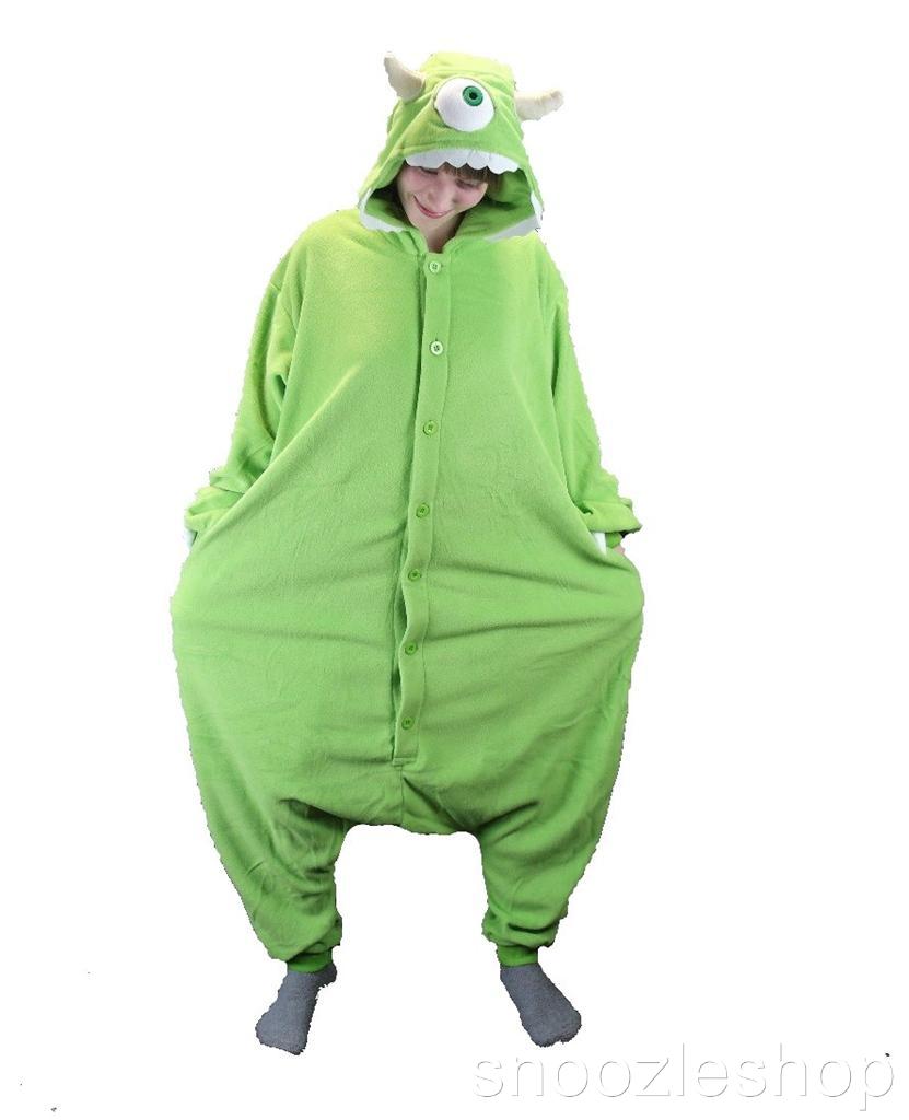 Monsters Inc Mike Adult Animal Kigurumi Costume Onesie Jumpsuit Hoodie Pajama