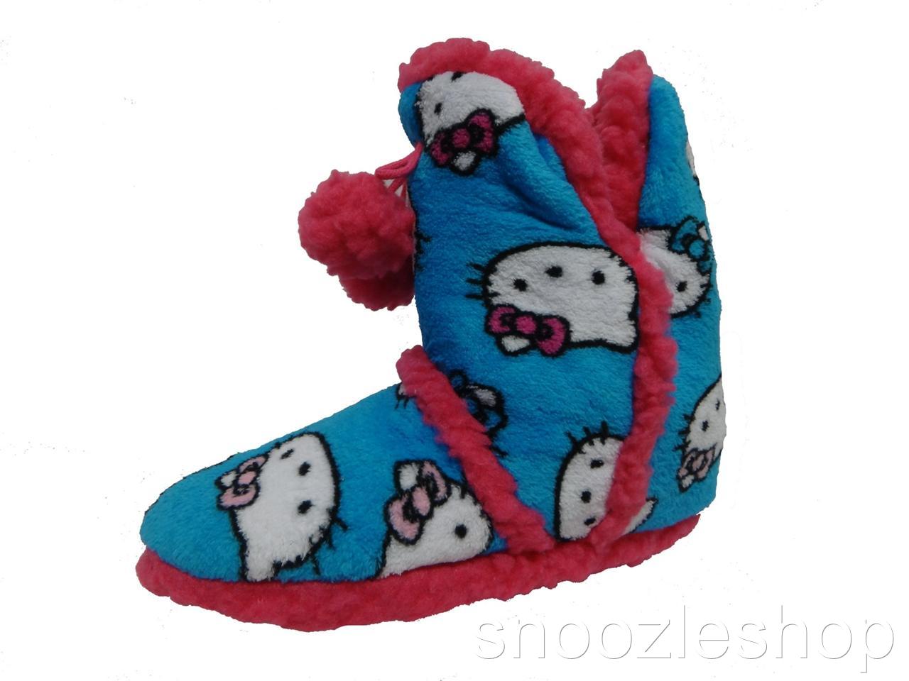 Womens Slippers Sanrio Hello Kitty Short Boot Shoe Warm Winter Fluffy