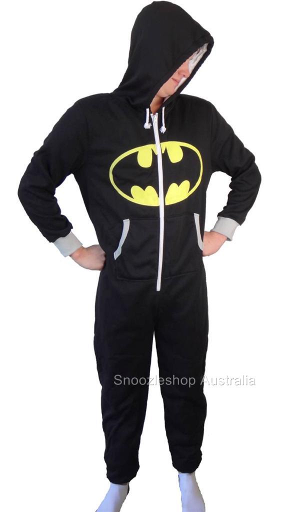 Onesie Batman Adult Womens Mens Superhero Pajama Unisex Zip Up Hoody