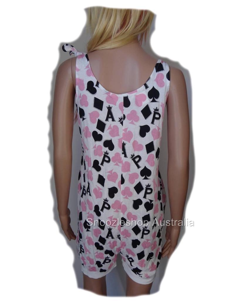 Womens Peter Alexander Summer Short Onesie Jumpsuit Pajamas Sleepwear