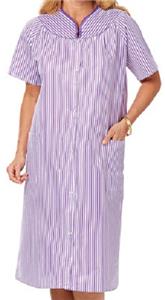 cotton housecoat with snaps