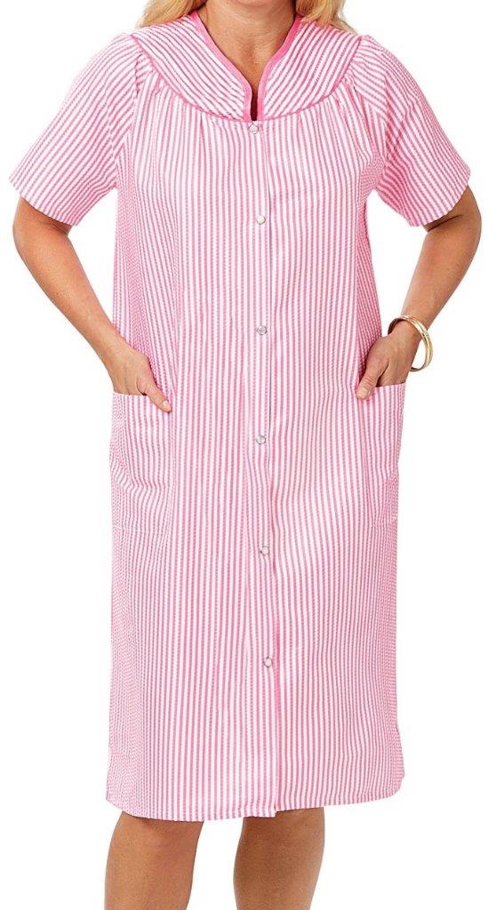 cotton housecoat with snaps
